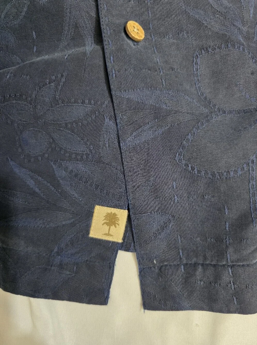 Paradise Collection Mens Large Short-Sleeve Button-Down Camp Shirt 100% Silk